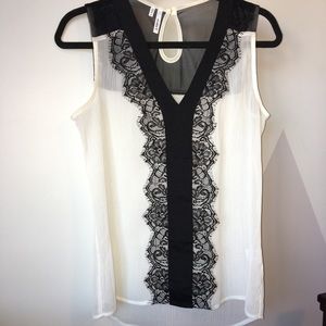 Studio Y Black and White Tank Top